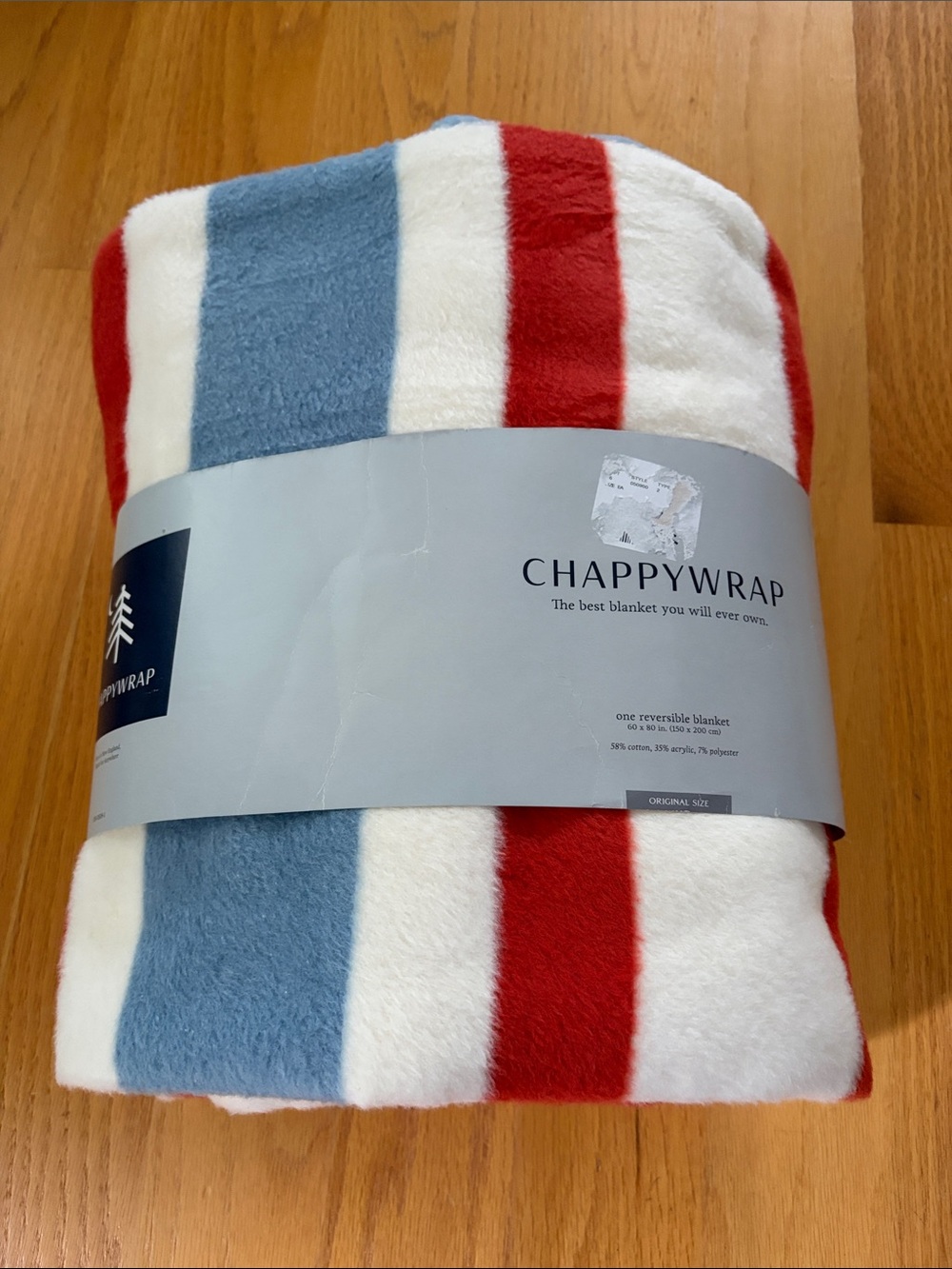Chappywrap reversible blanket Madaket stripe NWT Nantucket